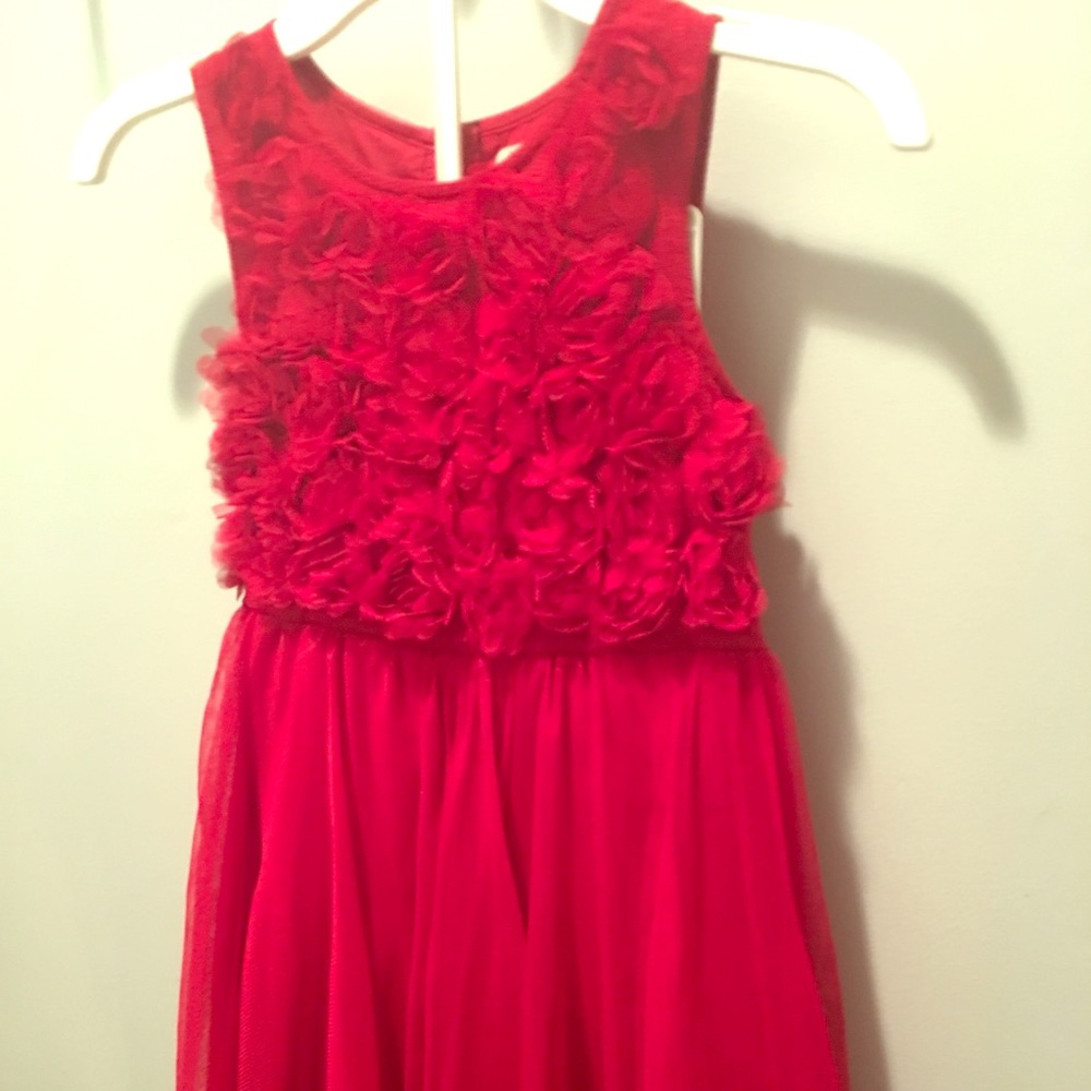 Next Direct Girls rosette Christmas Red Dress.
